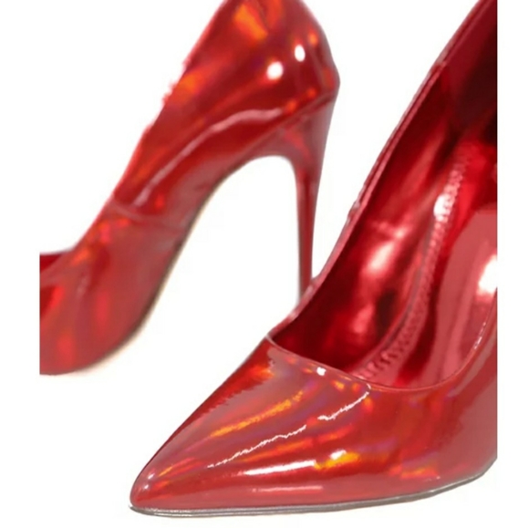 Kimie Holographic Pump Heels - Red - Picture 3 of 3